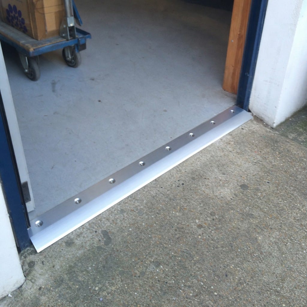 Customer photo review of Aluminium Ramp Threshold Profile 38mm Screw Fit, 8mm & 10mm Floors