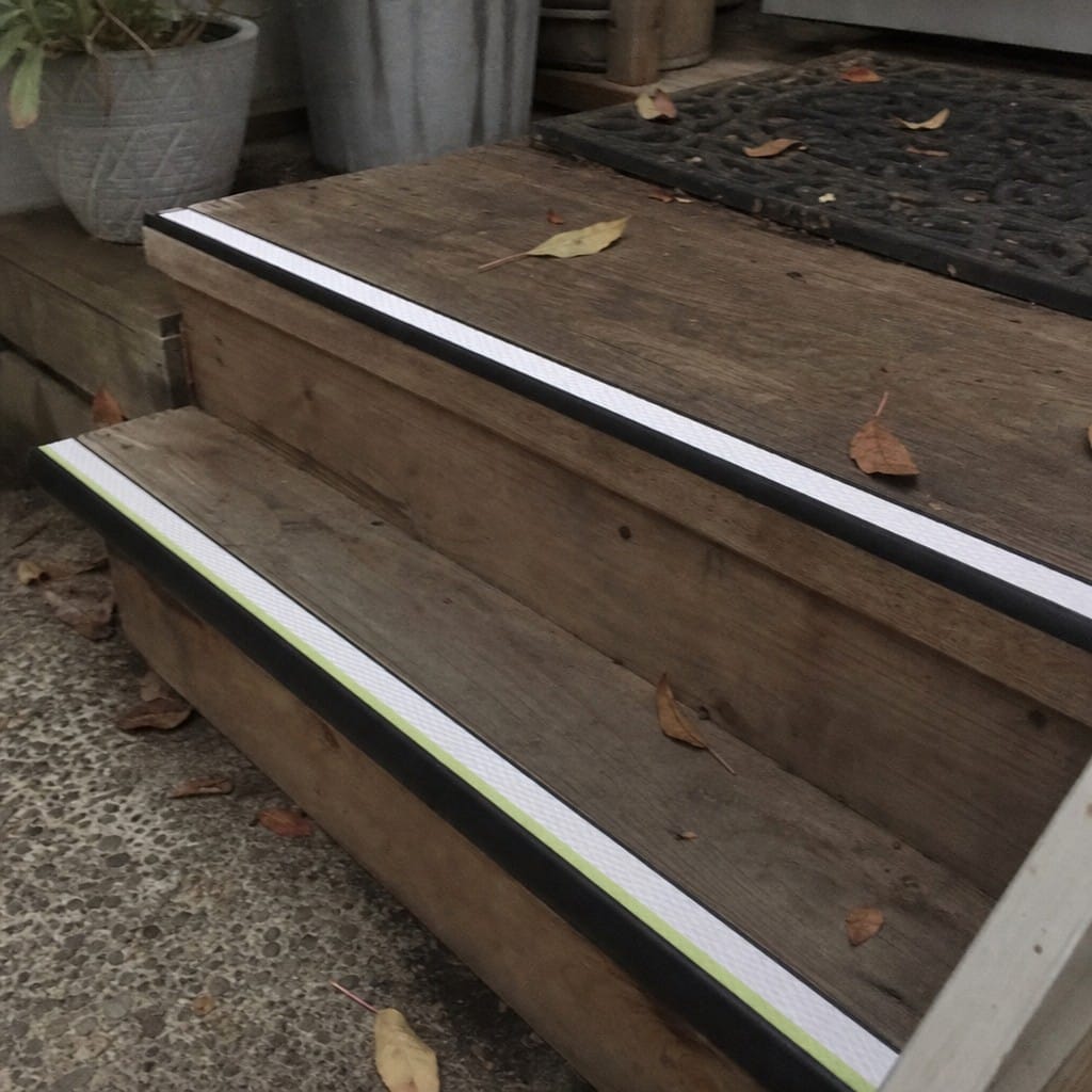 Customer photo review of PVC Stair Nosing 65x36mm Outdoor Grade Anti Slip Glow Edge