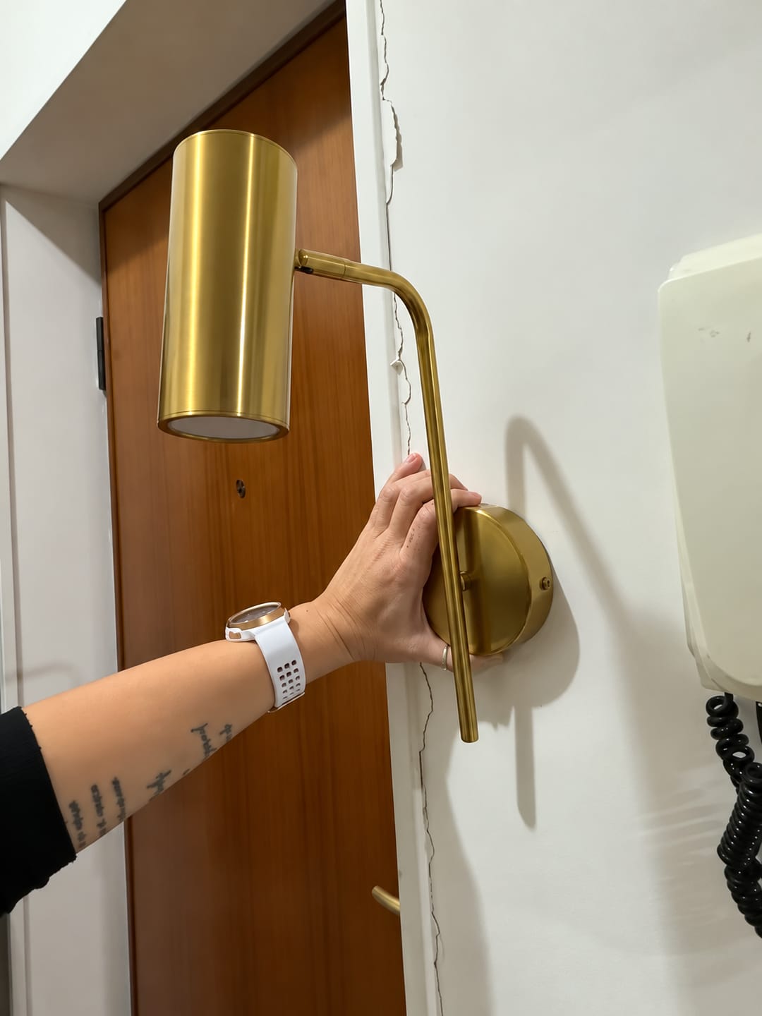 Customer photo review of Adjustable Wall Lamp with Switch