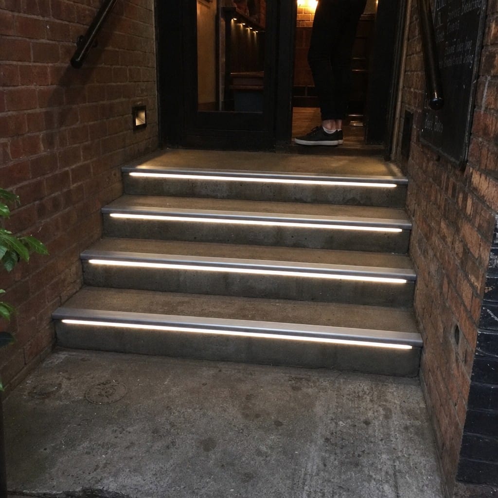 Customer photo review of Push In PVC End Caps for Light Down LED Stair Nosing - 76mm (Pack of 2)