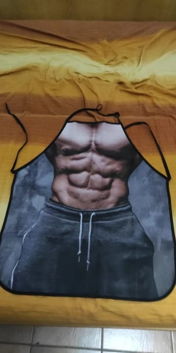 Customer photo review of Tablier De Cuisine Drole Homme