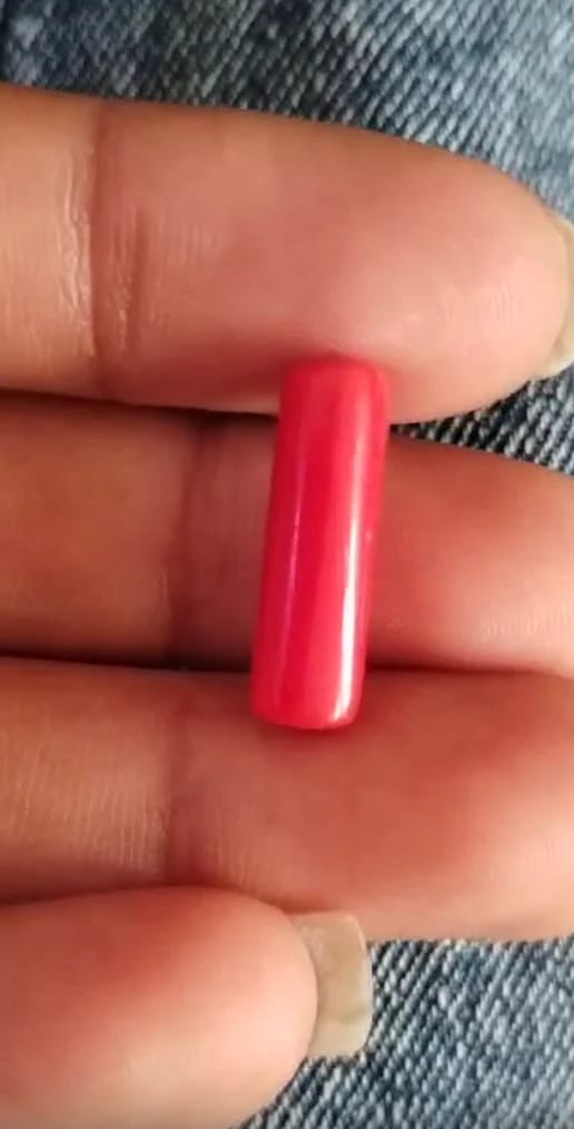 Customer photo review of Natural Red Coral Gemstone (Moonga) – Certified & Genuine