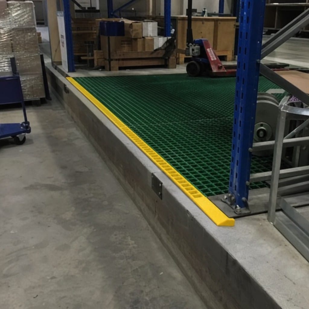 Customer photo review of GRP Grating Ramp | Anti-Slip Fibreglass Access Ramp for 38mm GRP Grating Panels