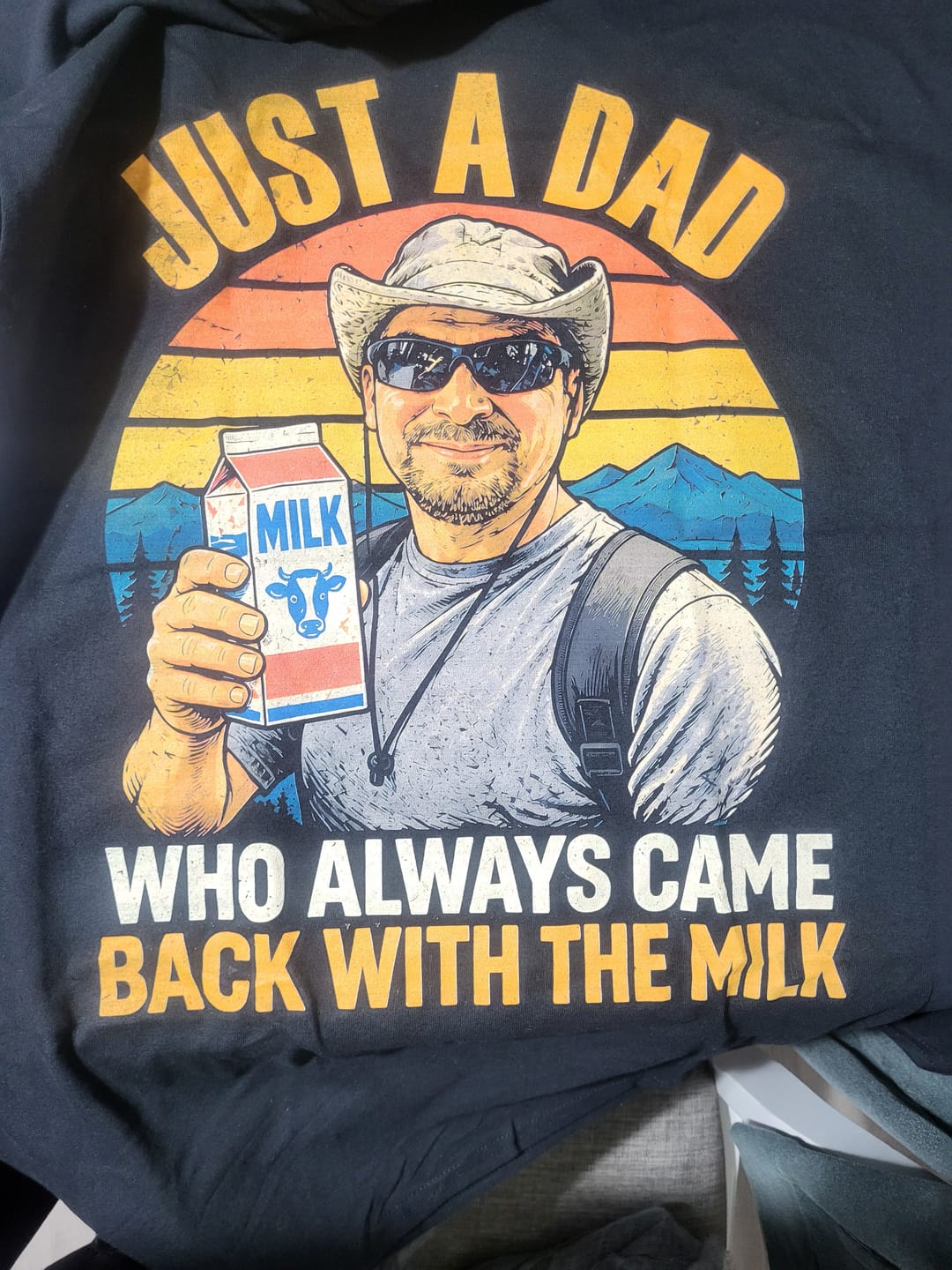 Customer photo review of Dad Milk| Custom T-shirt