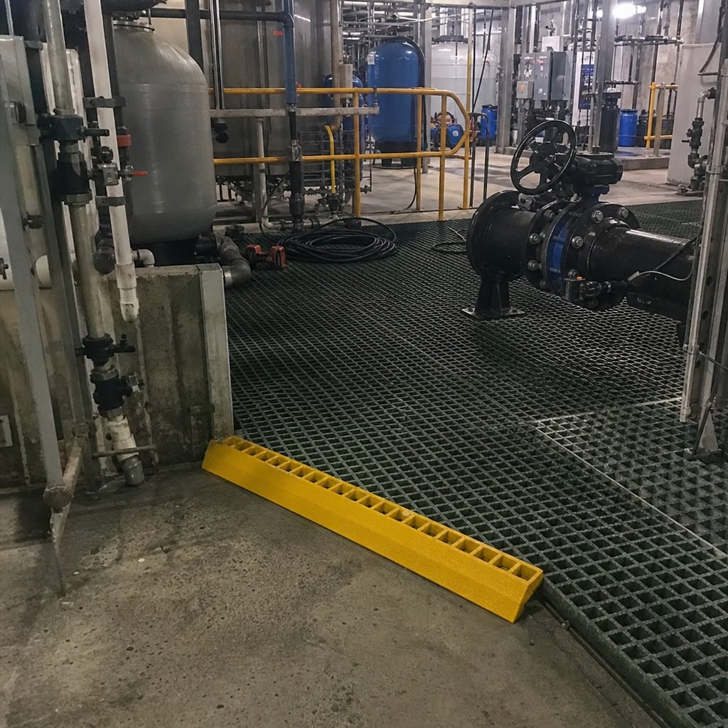 Customer photo review of GRP Grating Ramp | Anti-Slip Fibreglass Access Ramp for 38mm GRP Grating Panels