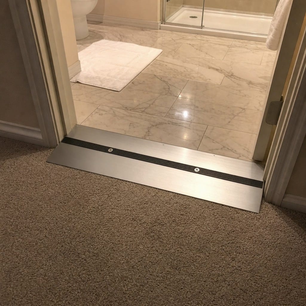 Customer photo review of Floor Transition Ramp Aluminium 0.9m 2.8m Matt Silver Anodised