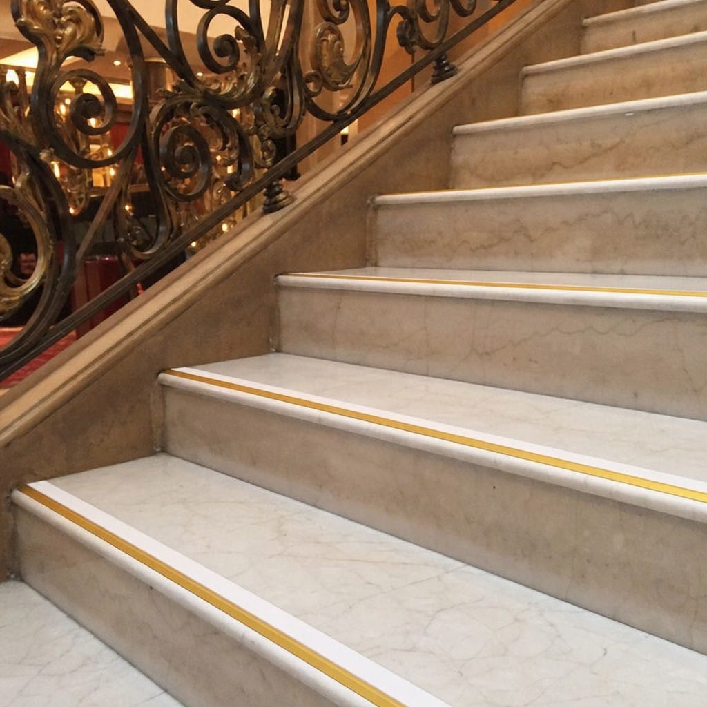 Customer photo review of Heavy Duty Aluminium Stair Nosing 3.22m Slip Resistant