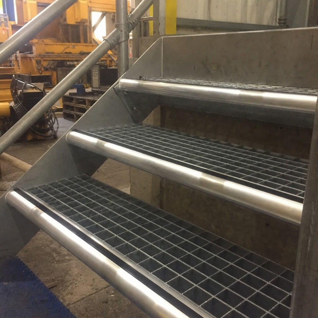 Customer photo review of Aluminium Stair Nosing 2.44m Bullnose 57mm Single