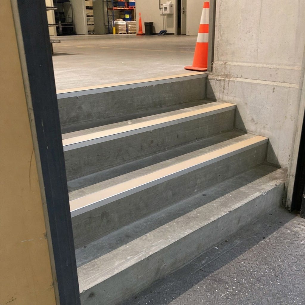 Customer photo review of Rakeback Aluminium Stair Nosing 2.75m 56mm Custom Finishes