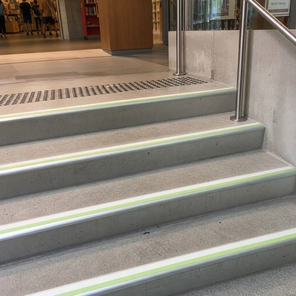 Customer photo review of Anti Slip Stair Nosing 70x40mm Aluminium Indoor Outdoor