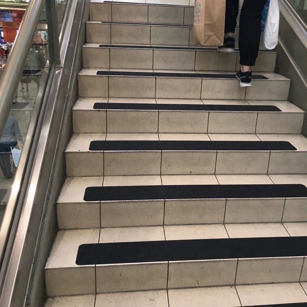 Customer photo review of Self-Adhesive Anti-Slip Stair Tread 150mm × 610mm | 6 Colour Options