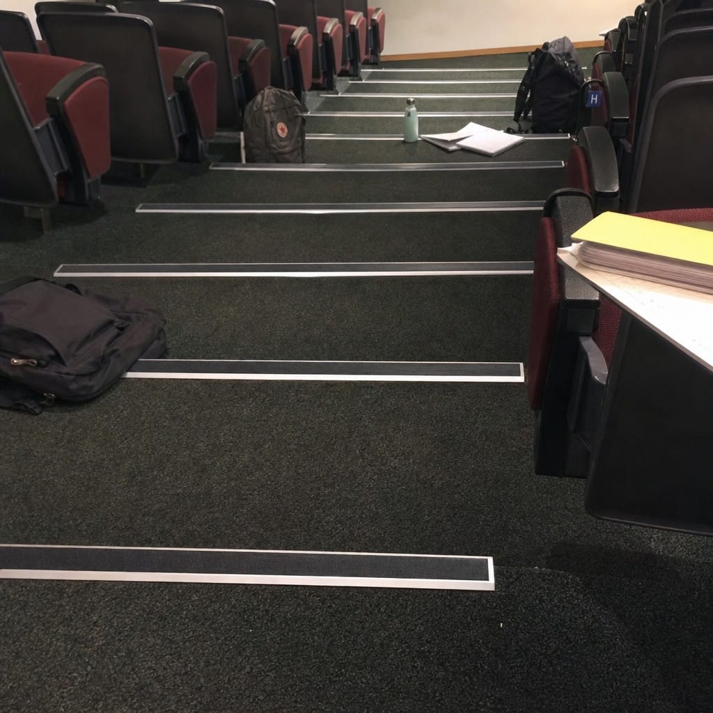 Customer photo review of Aluminium Stair Nosing 70x55mm Wide Tread Anti Slip PVC Insert