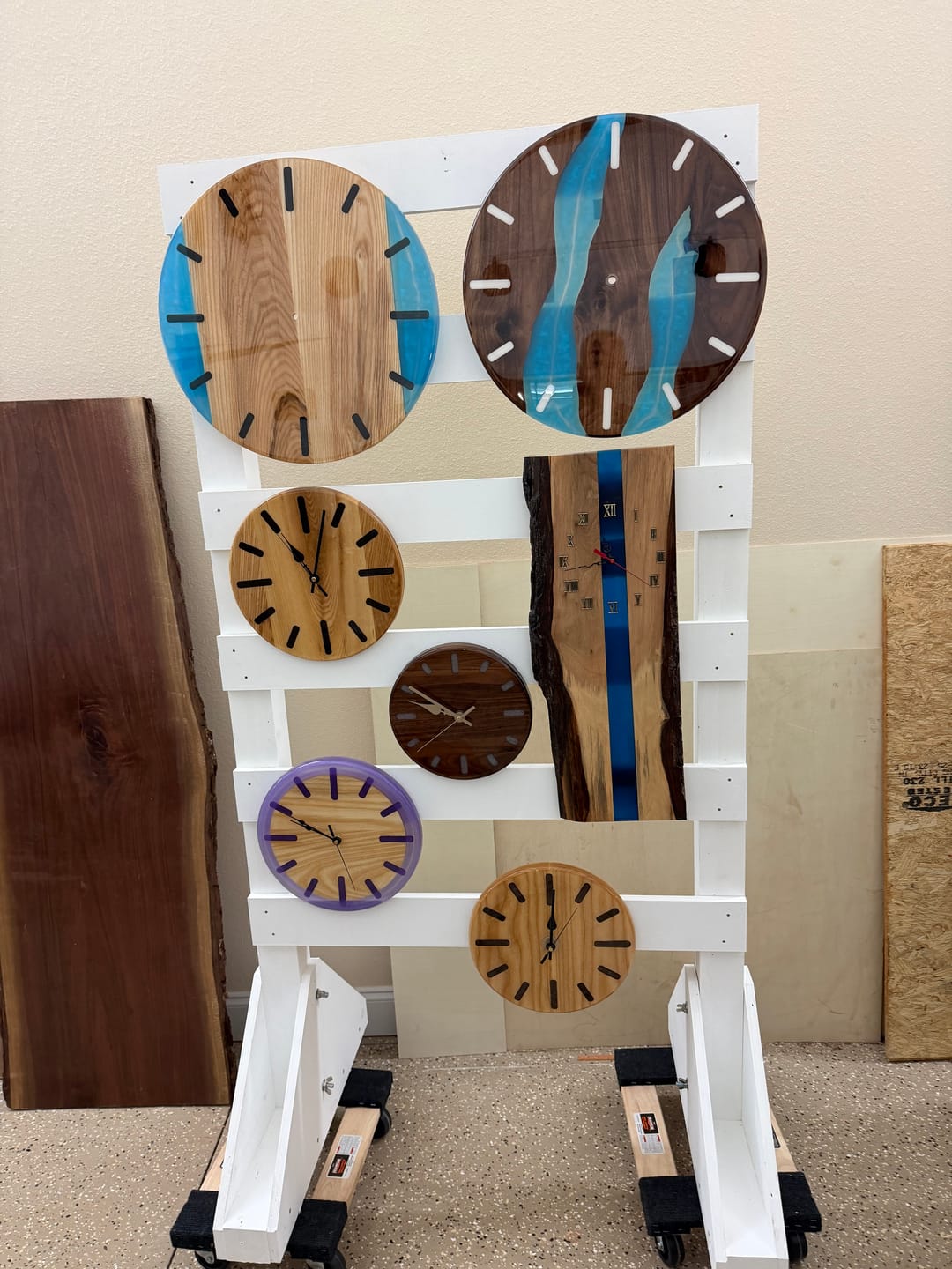 Customer photo review of 10" Circle + Clock Dials Style 2 Acrylic Router Template