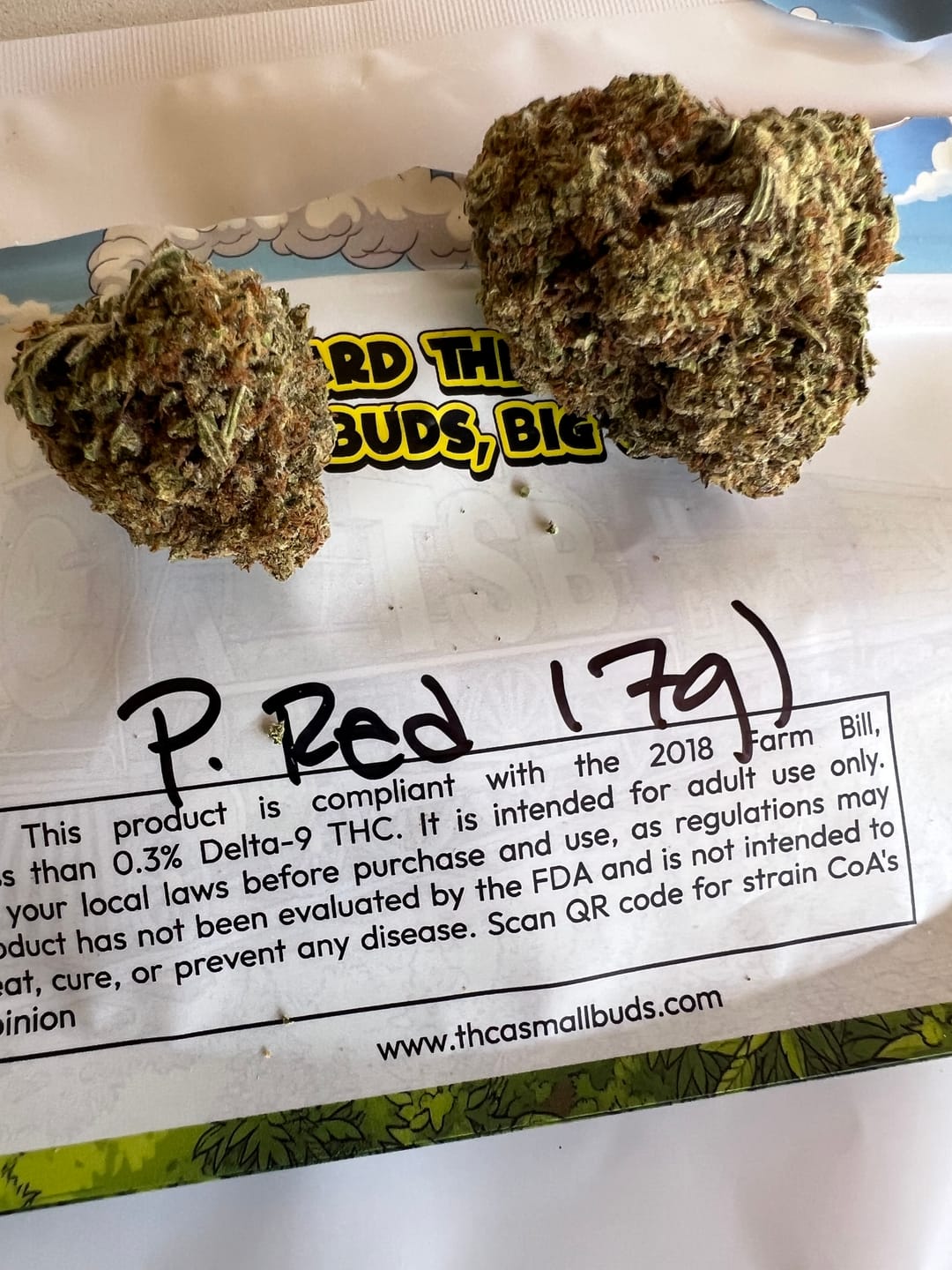 Customer photo review of Panama Red THCA Flower