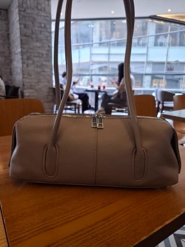 Customer photo review of Julie Cylindrical Leather Shoulder Bag