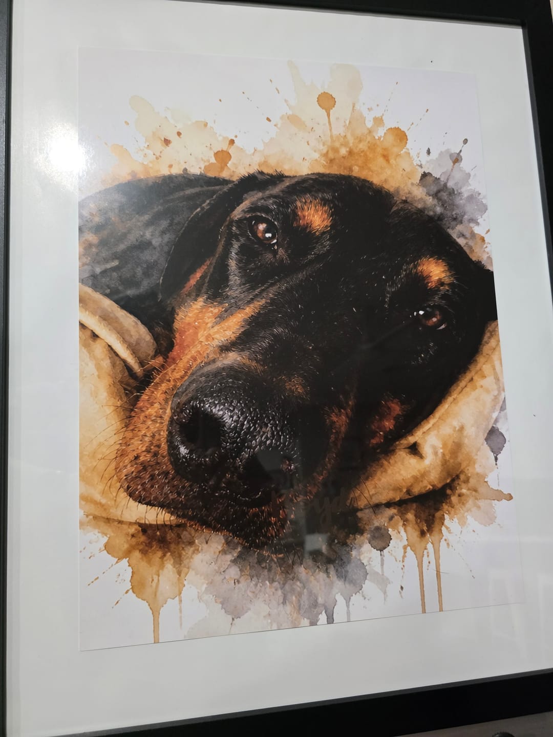 Customer photo review of Personalised Poster - Watercolour Realistic Portrait