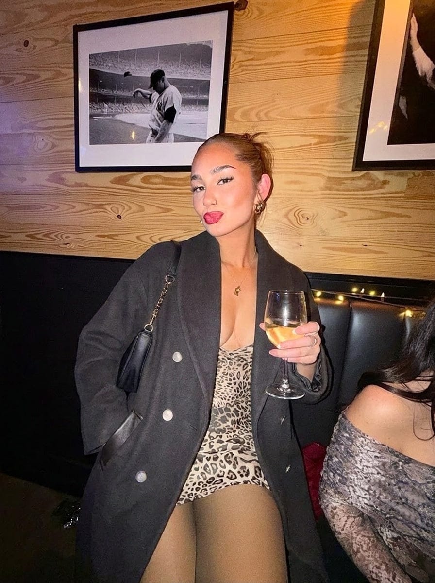 Customer photo review of Women's Belted Warm Wool-Blend Coat Oversized Fit