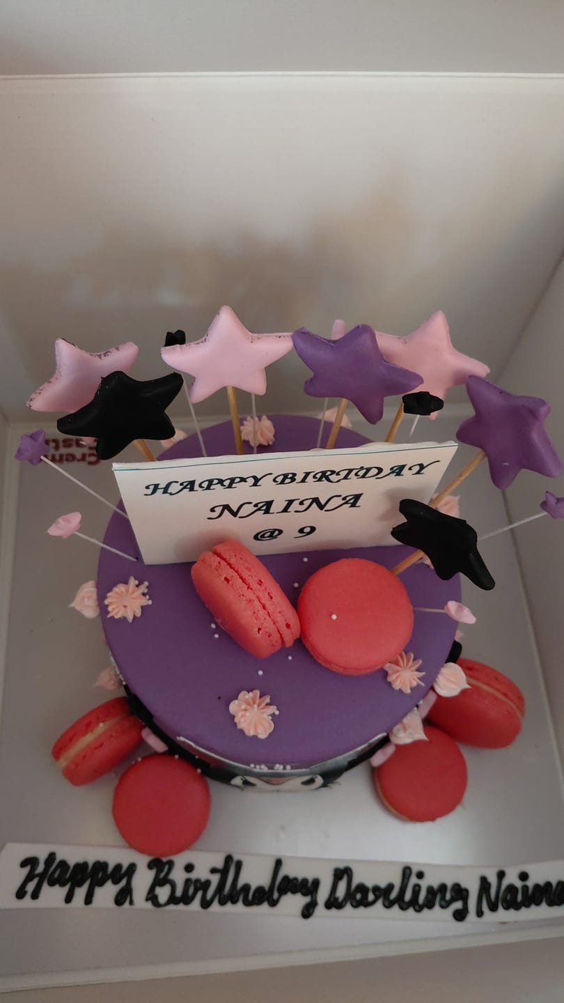 Customer photo review of Kuromi Purple Theme Cake