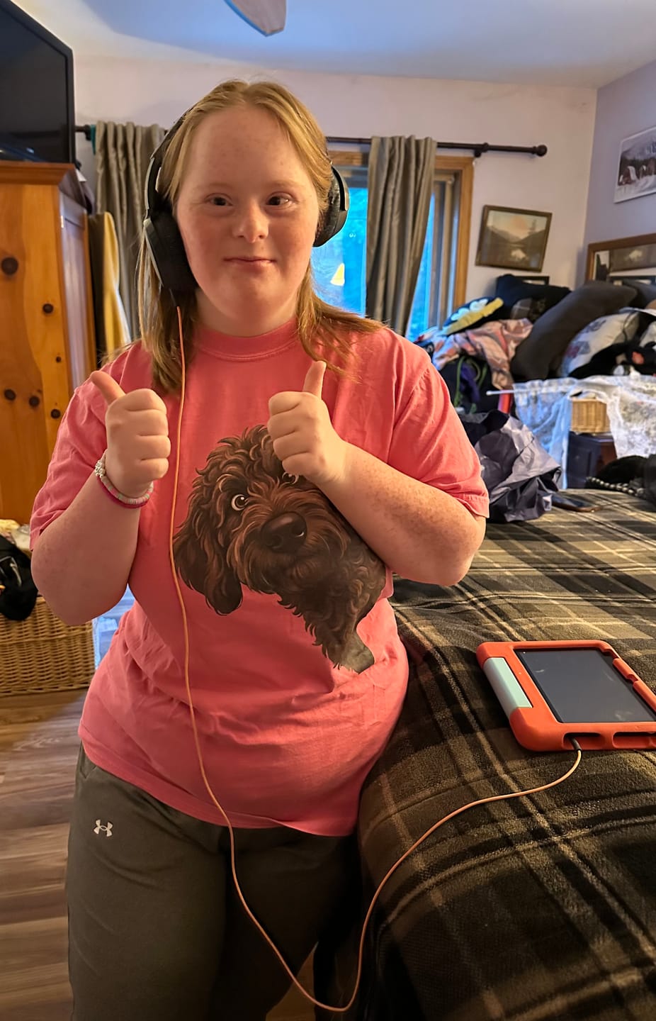 Customer photo review of Curious Chocolate Goldendoodle Mug