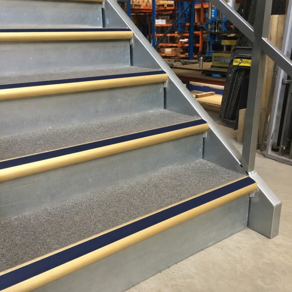Customer photo review of Aluminium Stair Nosing 2.44m Single Channel 37mm Bullnose