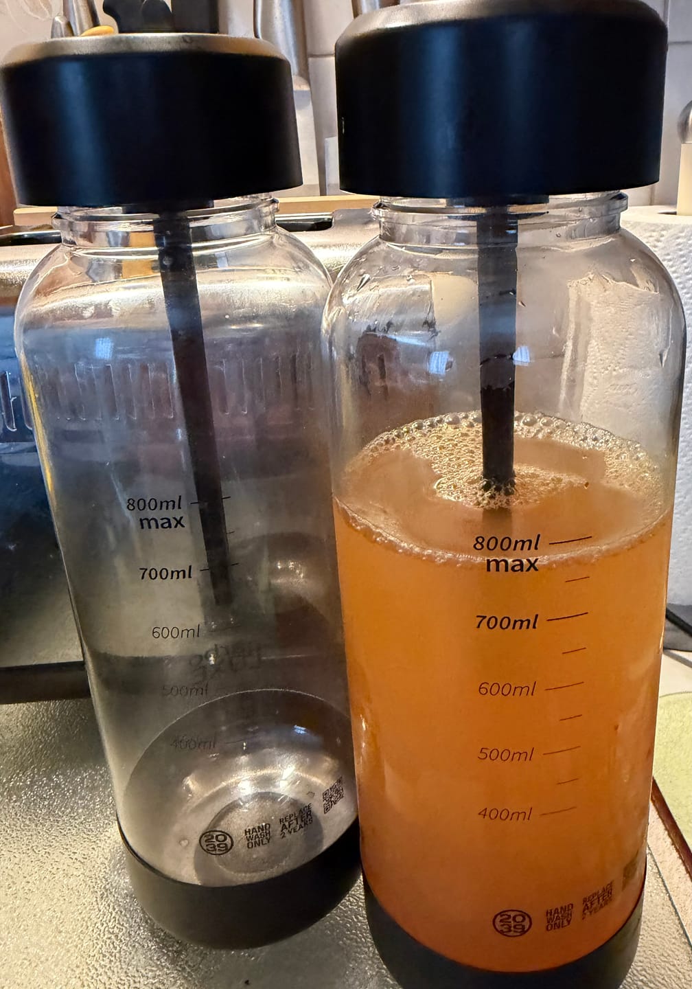 Customer photo review of qarbo LUXE - 1L Bottle with Airplus Cap - Twin Pack
