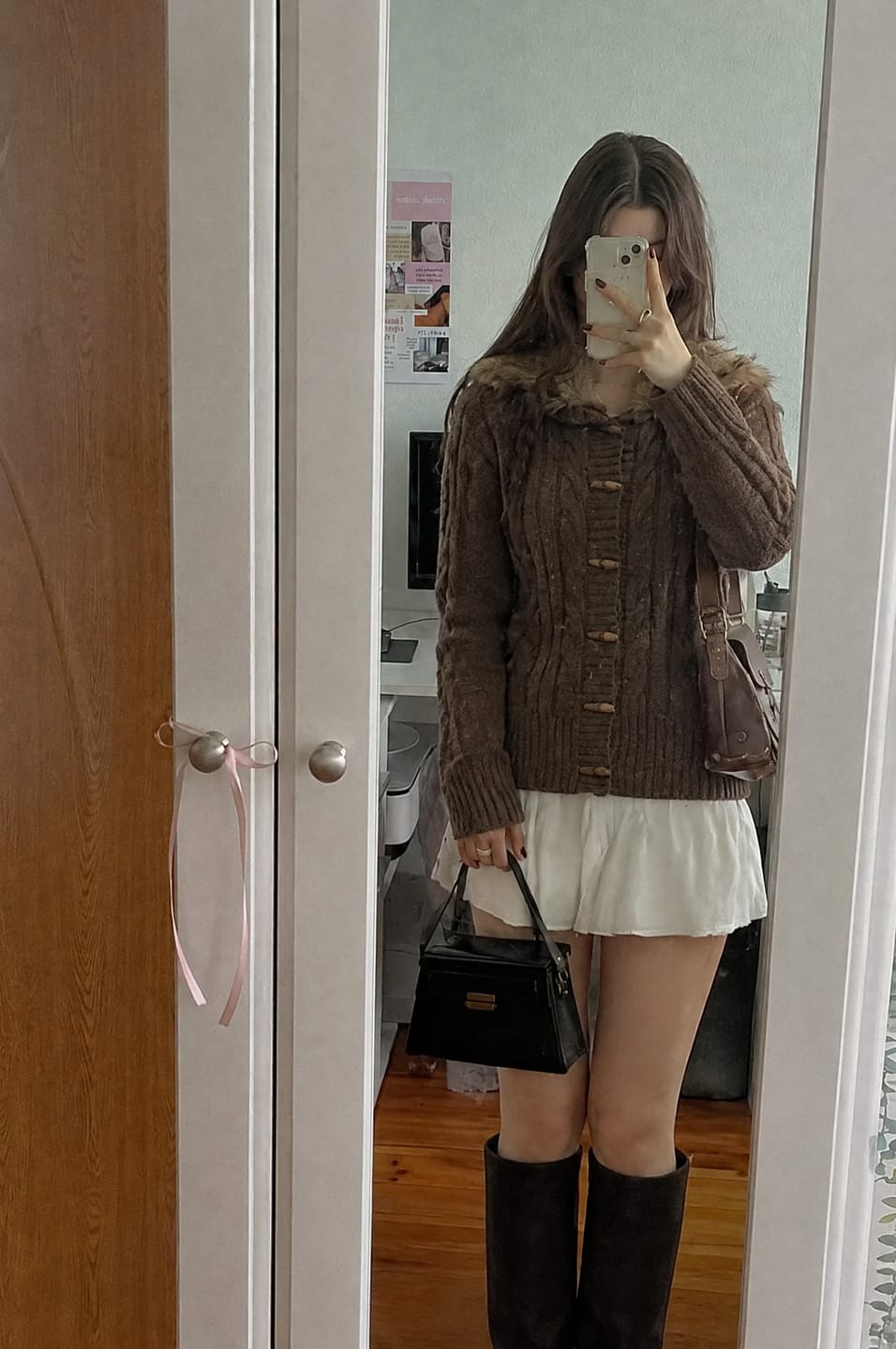 Customer photo review of Toggle Knit Hooded Cardigan