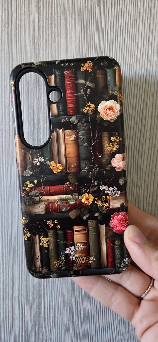 Customer photo review of BOOKSHELF | Tough Phone Case
