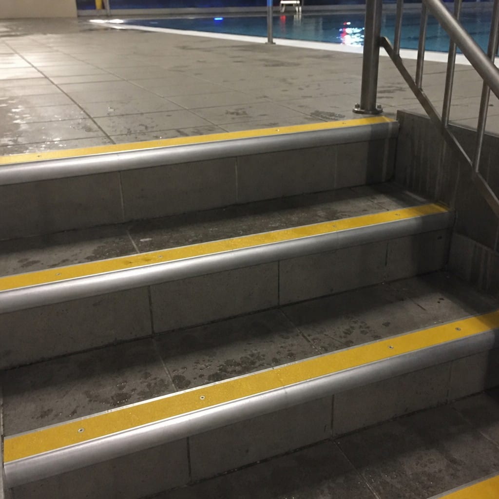 Customer photo review of Aluminium Stair Nosing 60 x 39mm Bullnose with Anti-Slip PVC Insert
