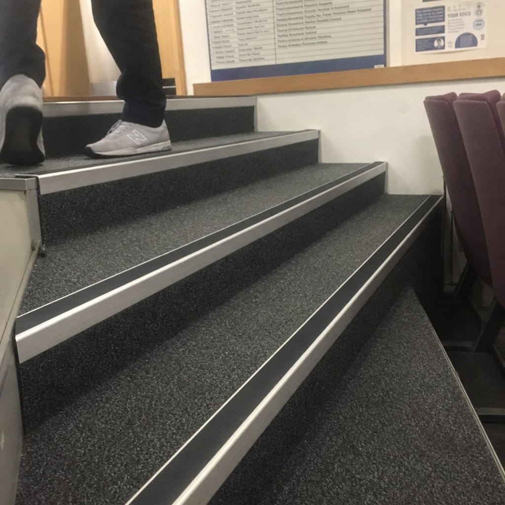 Customer photo review of DDA Compliant Stair Nosing 56x55mm Aluminium Slip Resistant