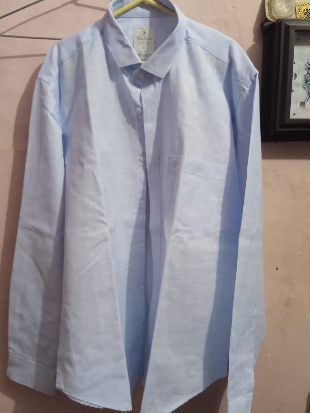 Customer photo review of Blue Grid Stripes -Full-Bamboo Linen