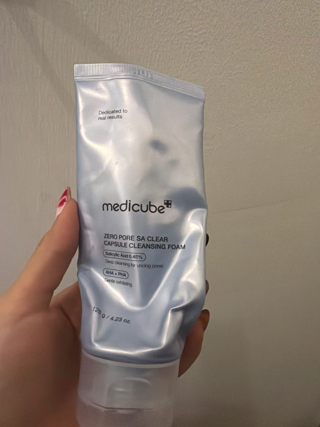 Customer photo review of Zero Pore SA Clear Capsule Cleansing Foam