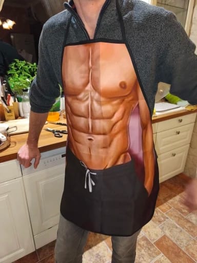 Customer photo review of Tablier De Cuisine Drole Homme