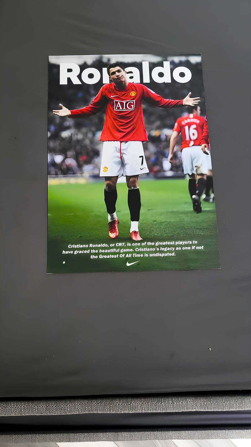 Customer photo review of Cristiano Ronaldo 'CR7' Poster
