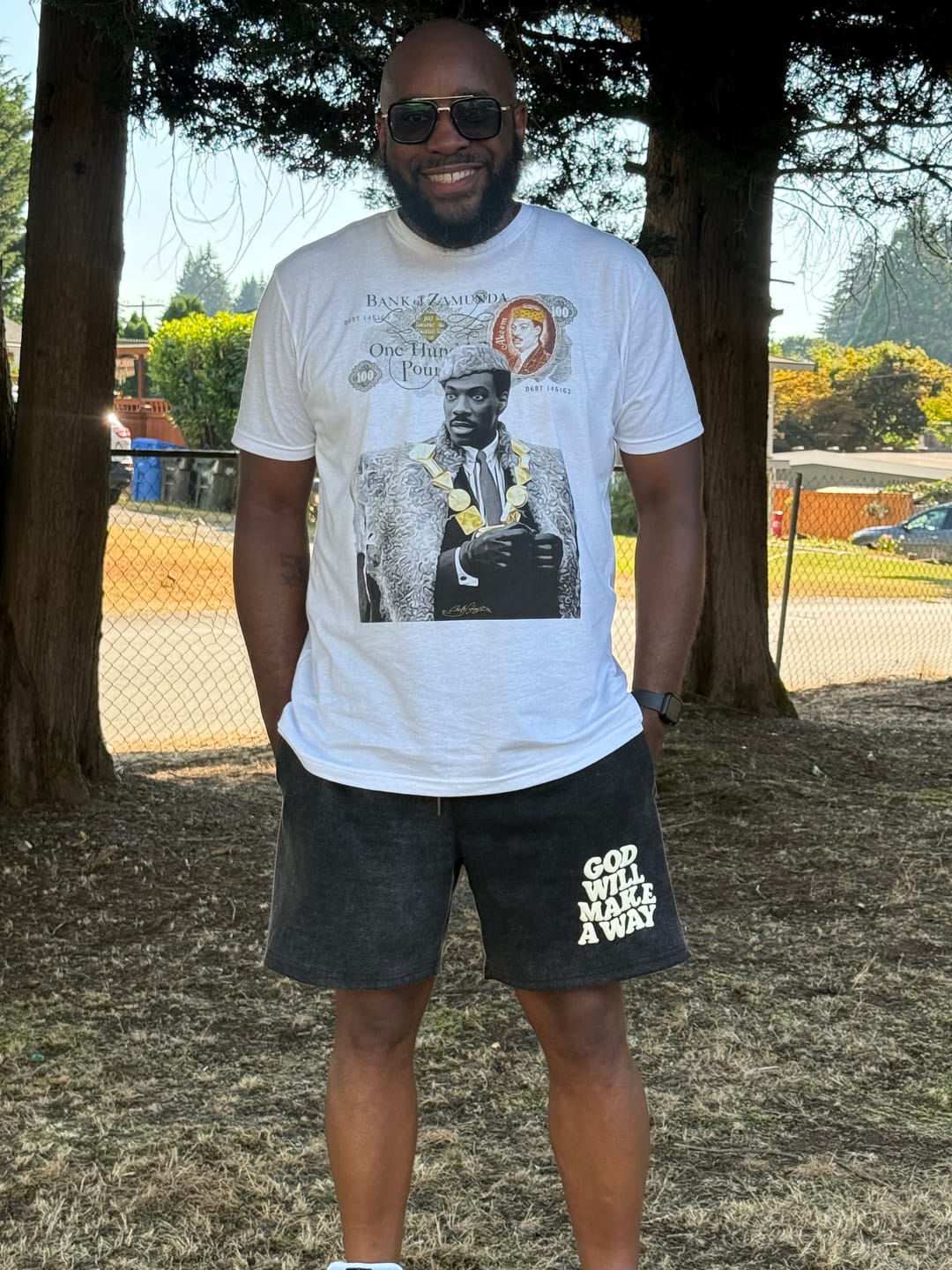 Customer photo review of Prince Akeem "Coming to America" Tee