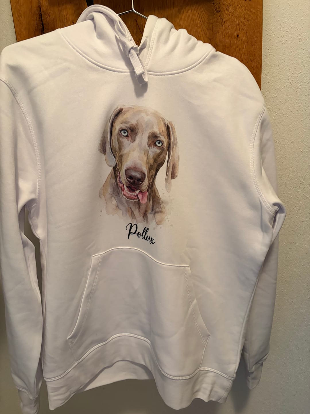 Customer photo review of Hoodie mit Aquarell-Tierportrait