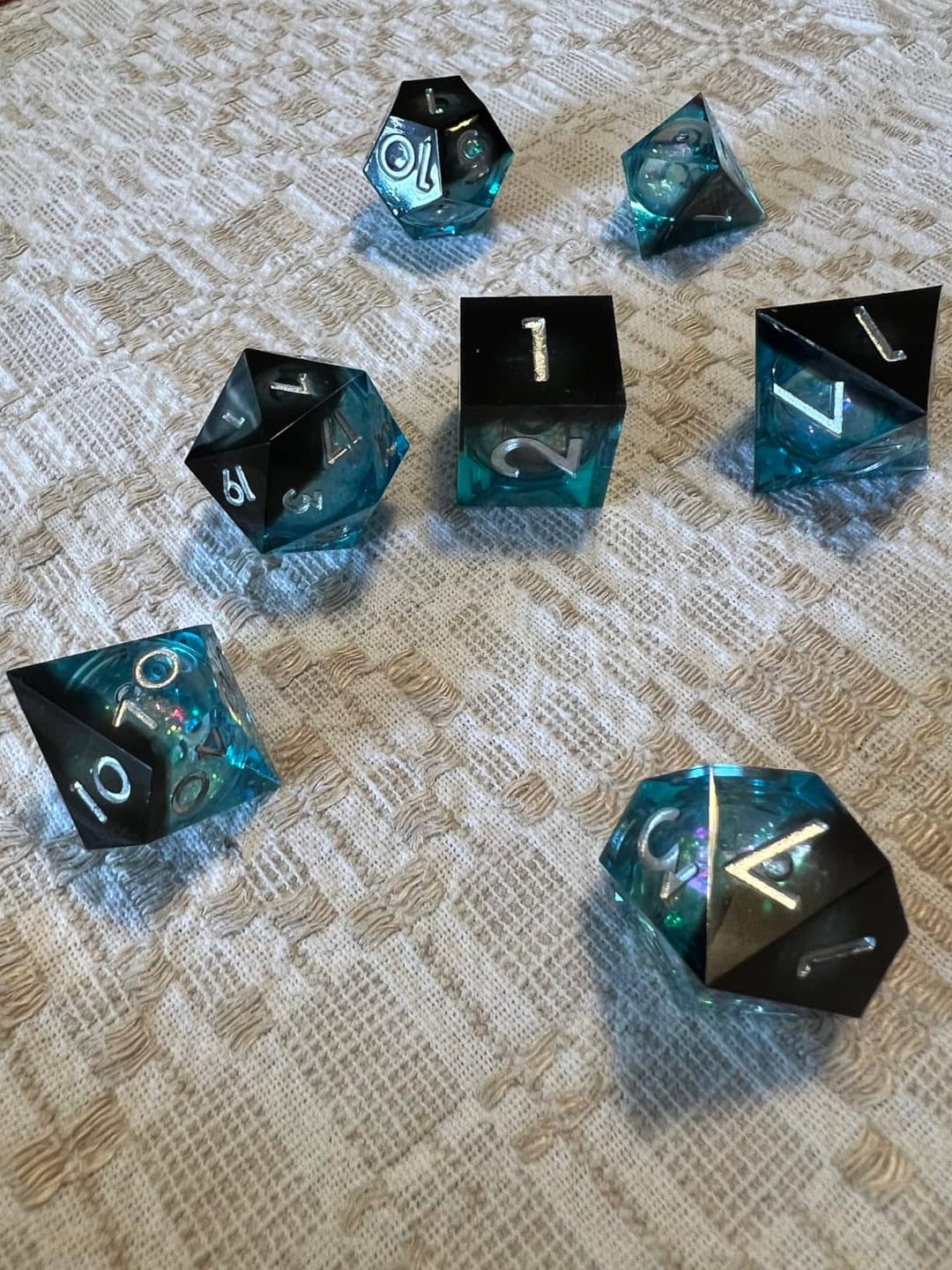 Customer photo review of Liquid Galaxy Dice Set