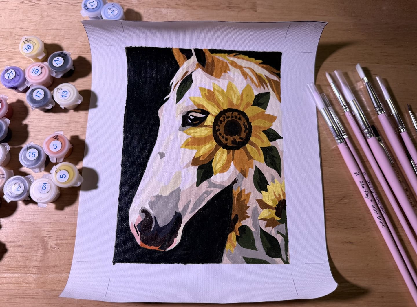 Customer photo review of 6 Mini Paintings - Flower Horses Set