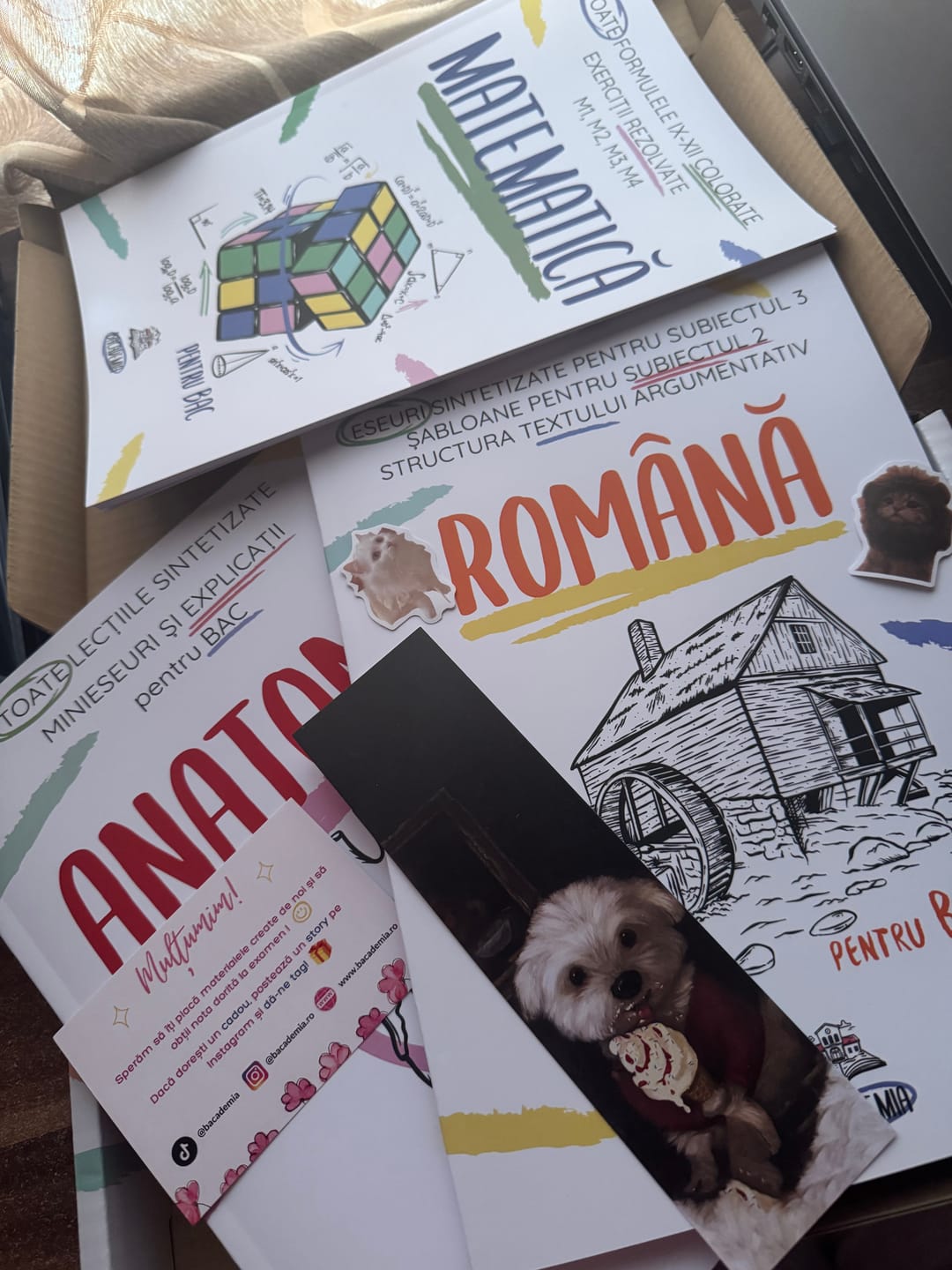 Customer photo review of Pachet Bacalaureat (Română + Matematică + Anatomie clasele XI-XII) Bacademia