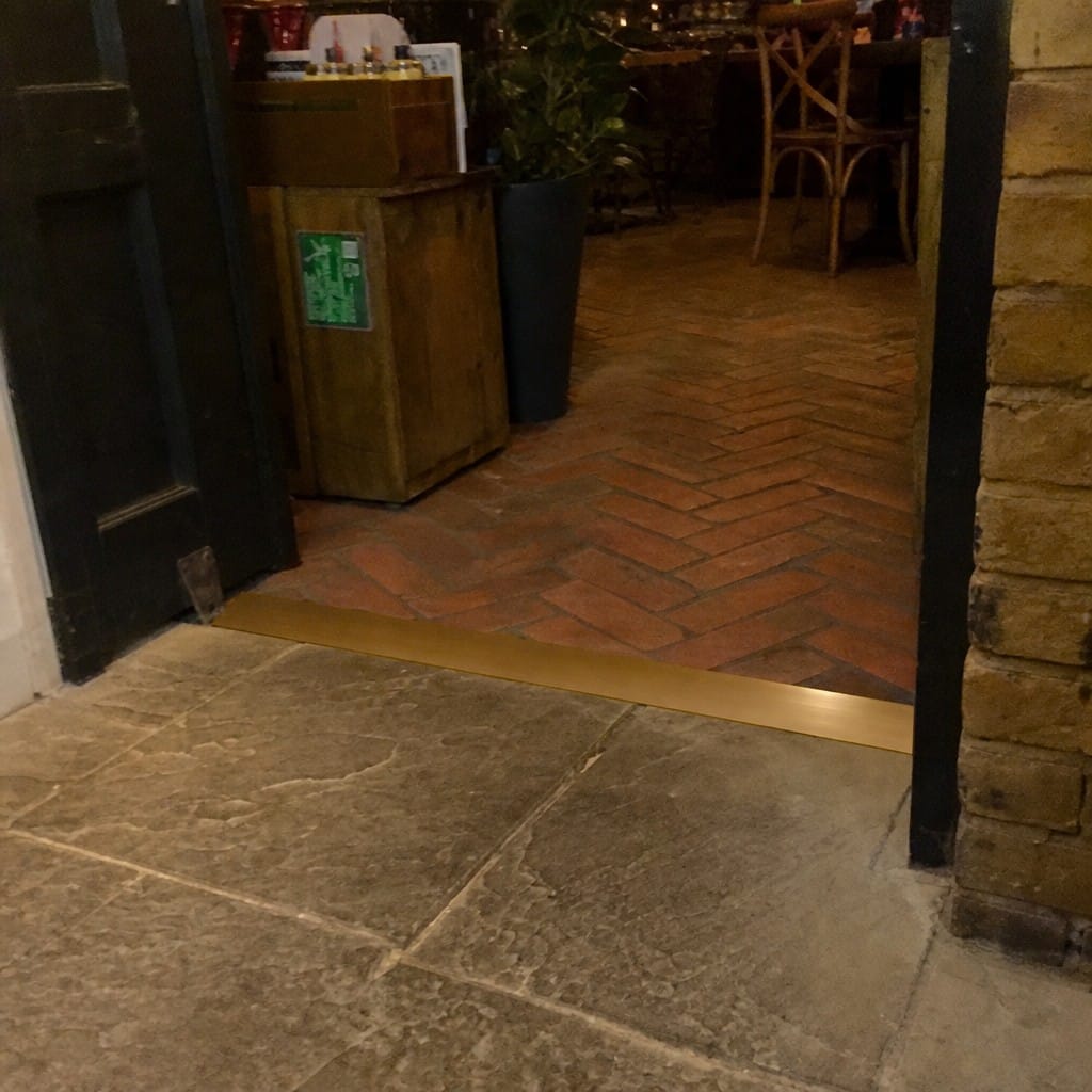 Customer photo review of Self Adhesive Anodised Aluminium Floor Trim 40mm for Flooring Transitions