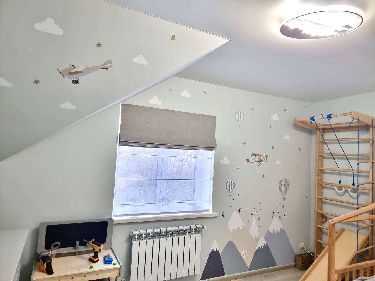 Customer photo review of Mountains Wall Decals 2.0