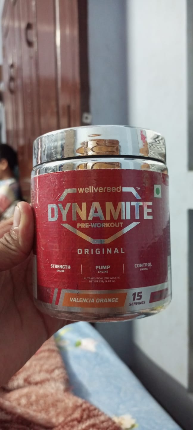 Customer photo review of Dynamite Pre-Workout | Valencia Orange - (210g, 15 Servings)