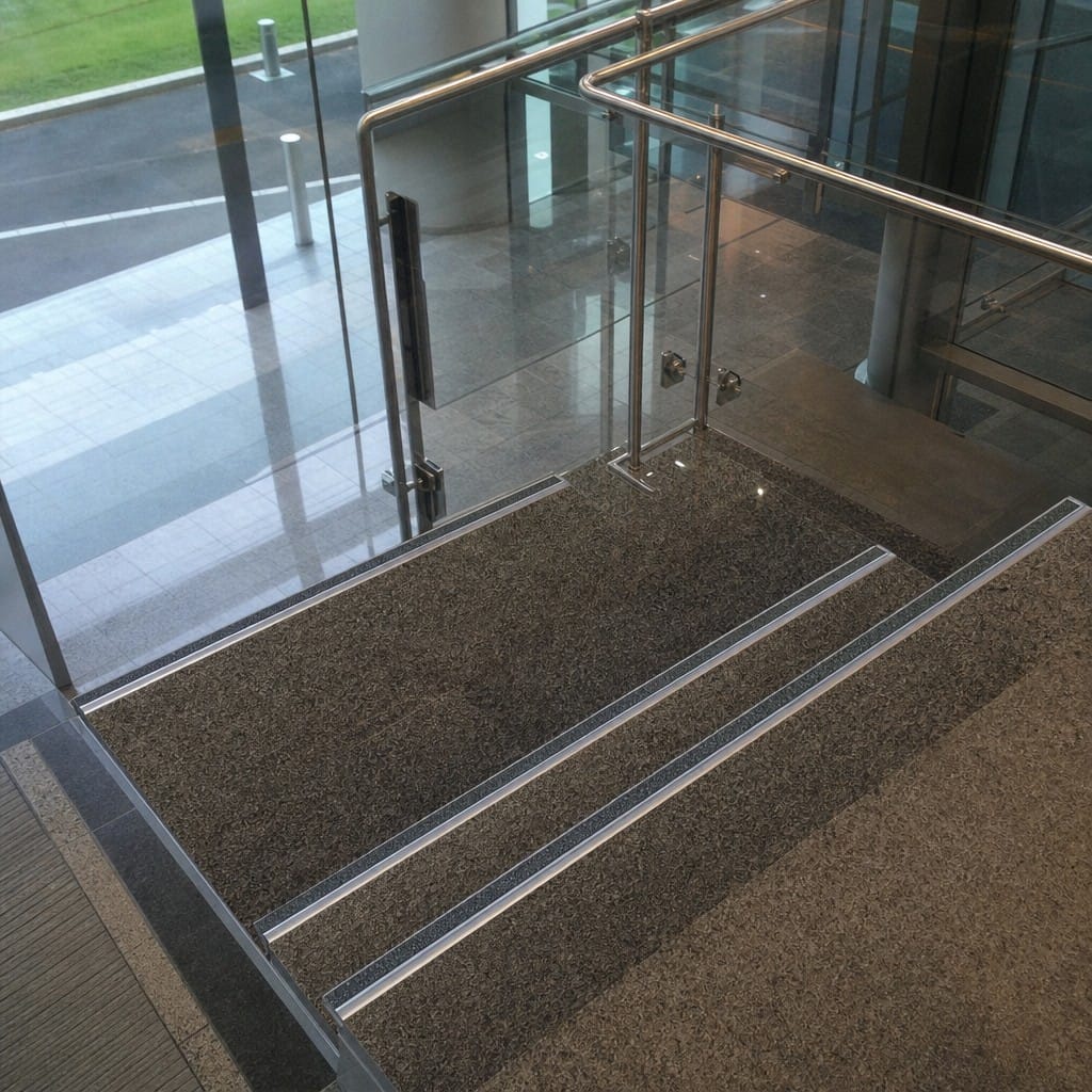 Customer photo review of Retro-Fit Stainless Steel Anti-Slip Stair Nosing R10 | No Tile Removal | 4 Colours | 34mm & 59mm