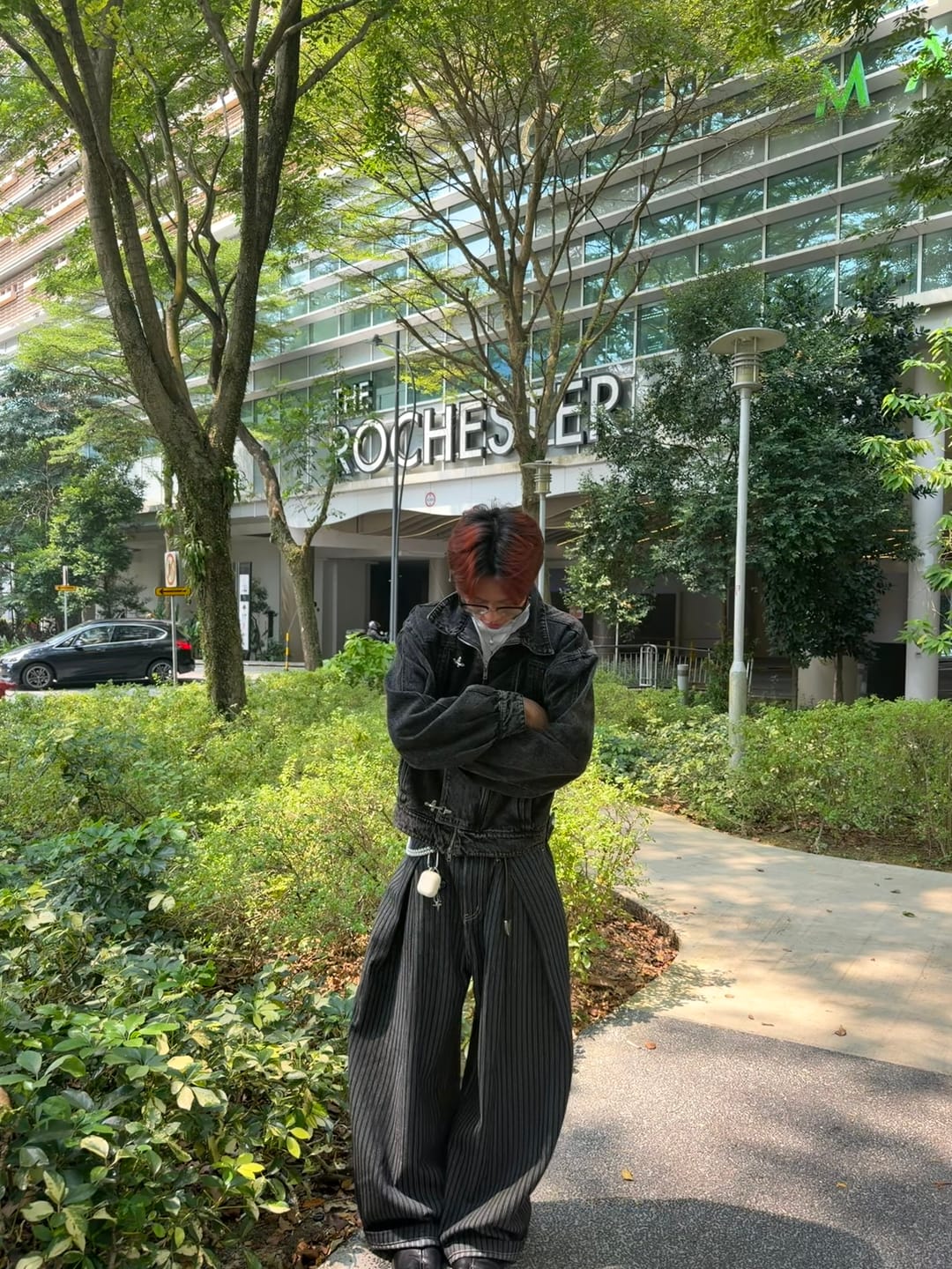 Customer photo review of Aelfric Eden Pinstripe Baggy Barrel Jeans