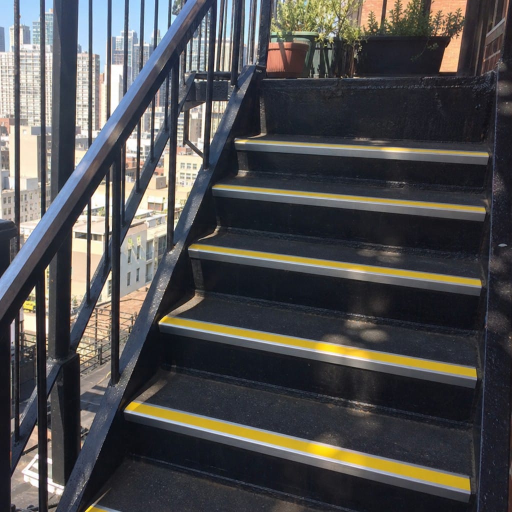 Customer photo review of Aluminium Stair Nosing 60x32mm Heavy Duty Rakeback, 11 Colours