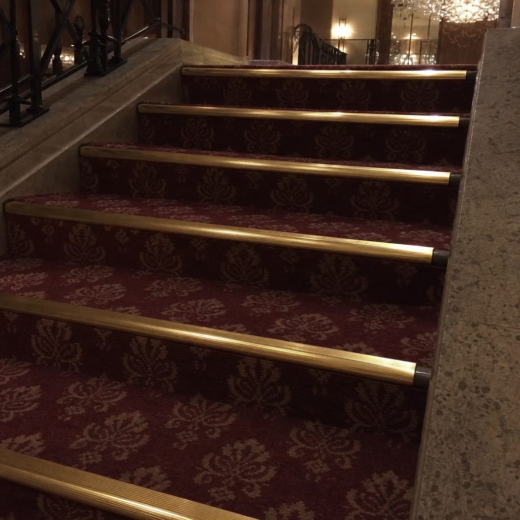 Customer photo review of Solid Brass Bullnose Stair Nosing 89mm Ribbed Tread, Cut to Size 700-2700mm