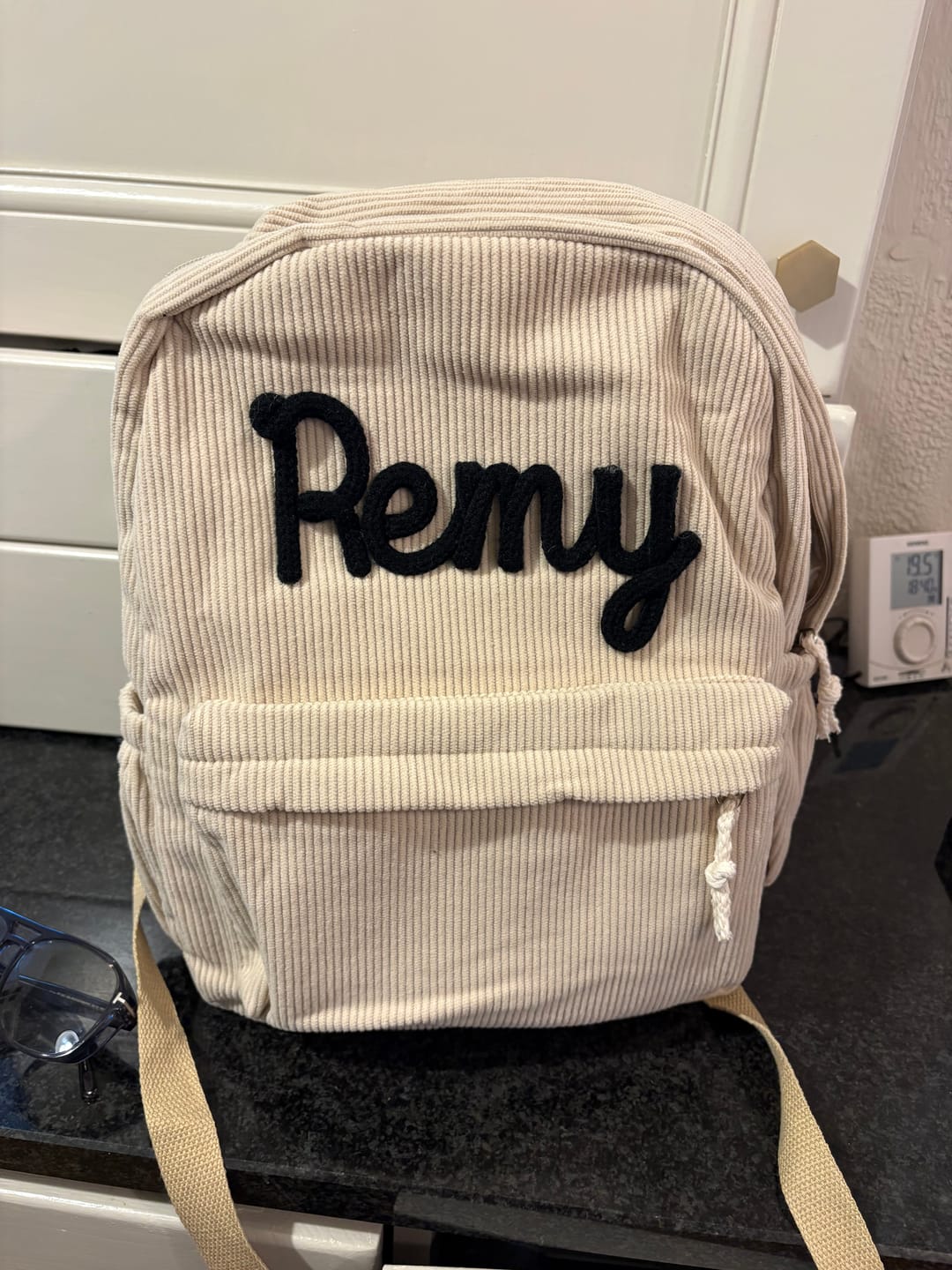Customer photo review of K&C - Personalized Knitted Backpack