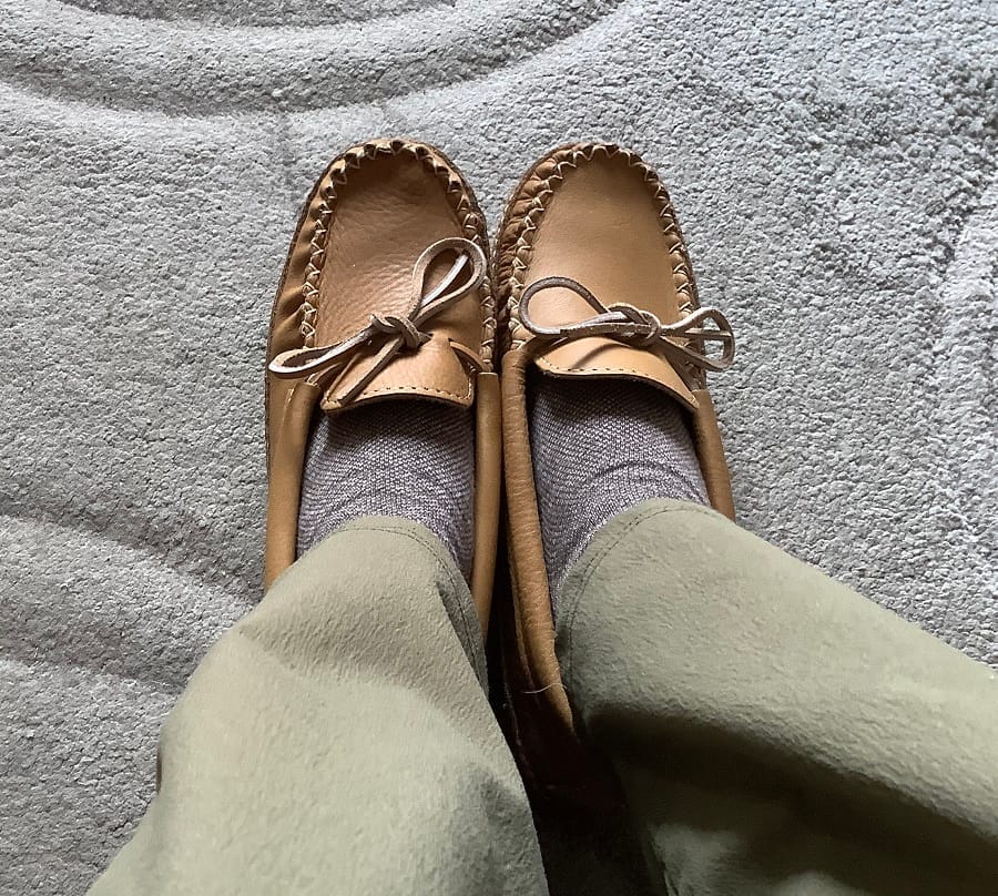 Customer photo review of Men's 'Deer Touch' Soft Sole Leather Moccasins