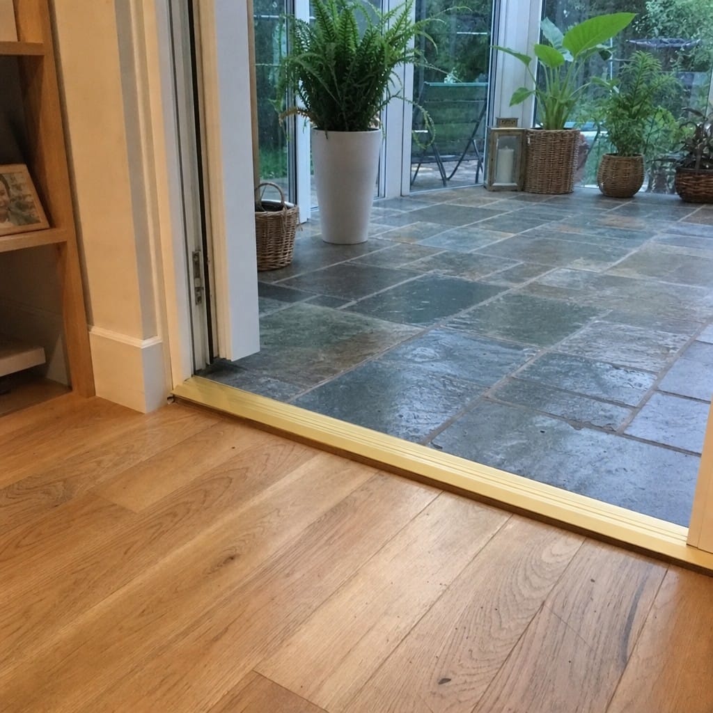 Customer photo review of Self Adhesive Aluminium Ramp Transition Strip 50mm x 14mm for Floor Level Changes