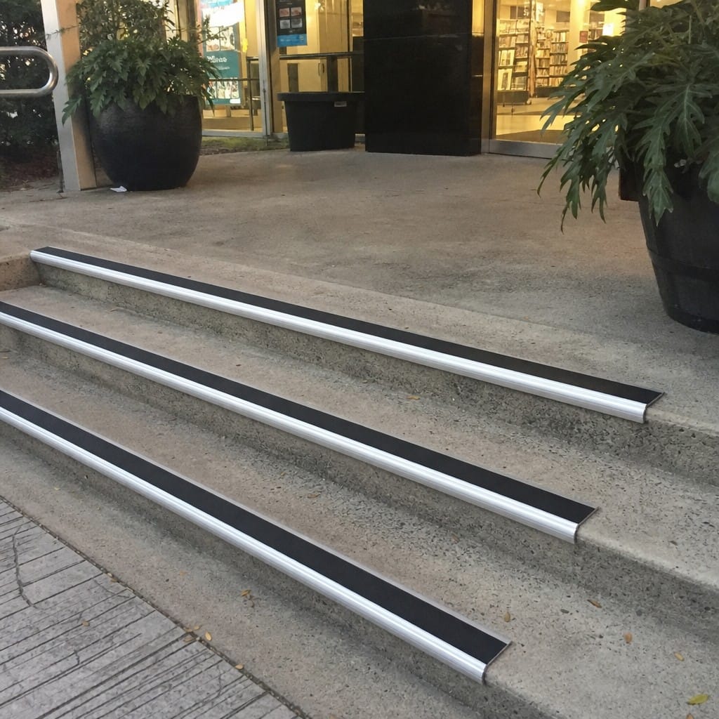 Customer photo review of Aluminium Stair Nosing 2.75m Single Channel 37mm Bullnose
