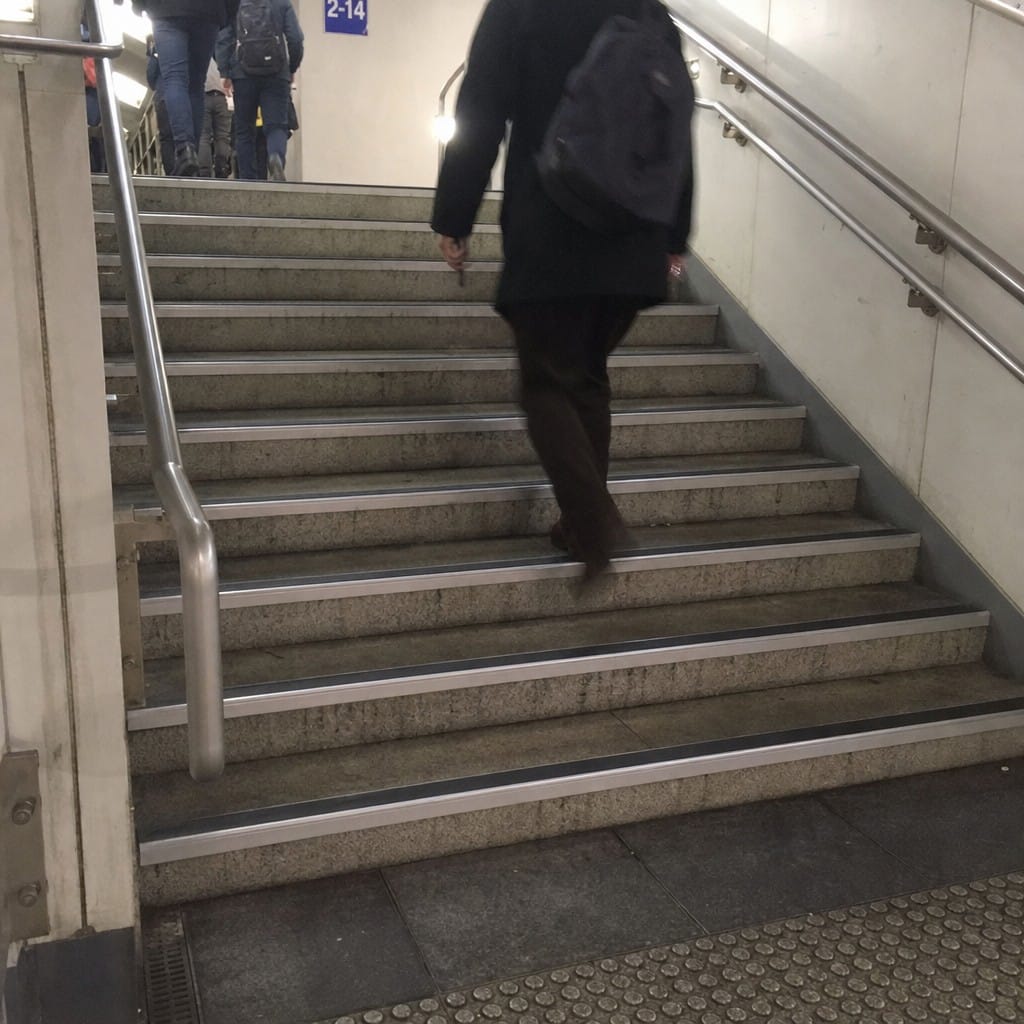 Customer photo review of Heavy Duty Chevron Aluminium Stair Nosing 3.22m, Single Insert, 65mm Riser